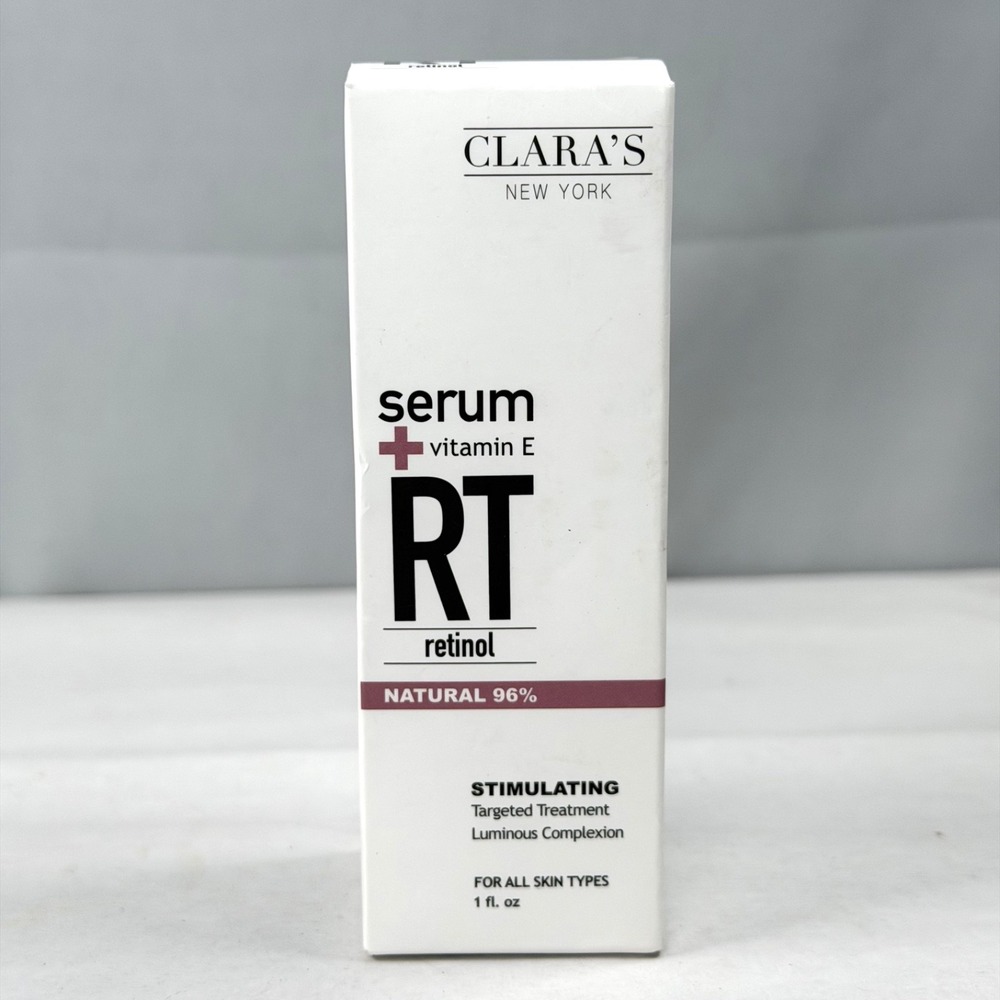 CLARA'S NEW YORK Face Serum Vitamin E RT Retinol Stimulating 1oz 30mL Full Size
